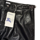 Pleated Leather baggy adjustable pant