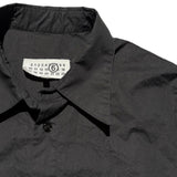 Cut off embroidered button down shirt