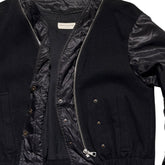 Layered panel zipped bomber