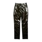 Glossy coated trouser