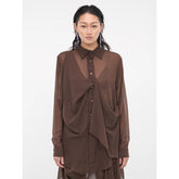 draped sheer shirt