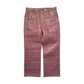 Lambskin patchwork pant