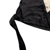 Satin lace paneled blouse