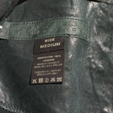 Bonded metal spine Humanoid staple seam leather jacket