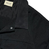 Sixth collection Leather collar nylon trucker jacket