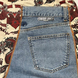 Double paneled dragon print pant