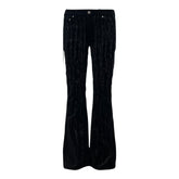 Jimmy stretch velvet flare trouser