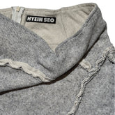 Curvy raw edge maxi skirt