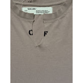 V neck slit “off” tee