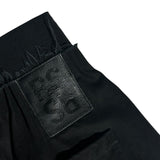 Gathered elastic cinch waist baggy denim