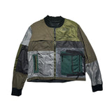 Reconstructed patchwork backpack bomber