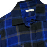 Denim trim plaid flannel