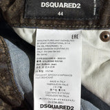 Velvet Gradient flare denim with splatters