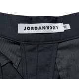 tailored wool silk slit shorts