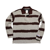 Ribbed striped polo