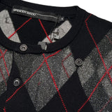 Multi button mesh cardigan