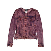 Trompe L’oeil stretch mesh graohic top