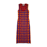 Wiggle dot jacquard stretch dress