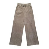 $6,700 suede leather adjustable waist pant