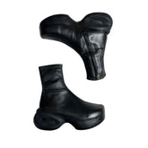 Lambskin leather show boot