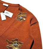 Oversized Runway crystal embellished wool cardigan