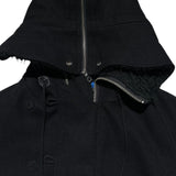 AW11 Wool fur hooded cropped parka