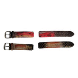 2 snake skin watch bands