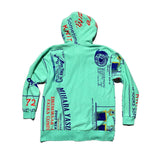 Mega zipper graphic hoodie