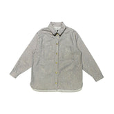 Crystal embellished flannel shirt