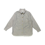 Crystal embellished flannel shirt