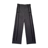 Wool wide leg strap pant bonne belinda
