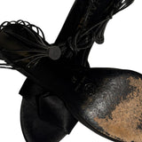 Birdcage wire strappy heels