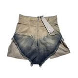 Cut off mini shorts gradient