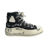 Double grommet kurt scribble sneaker