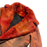 Fur ombre trench coat