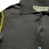 Fine wool big stitch polo