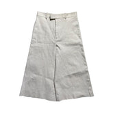 Linen 3/4 wide leg capri