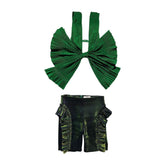 Pleated bow top & pants set