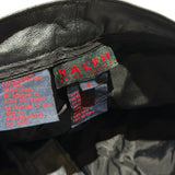 Metallic coated genuine leather pant