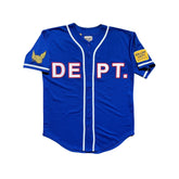 Patchwork embroidered baseball jersey