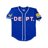Patchwork embroidered baseball jersey