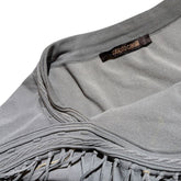 Fringed one shoulder dress