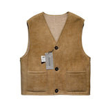 Reversible Shearling nubuck leather Tosto vest