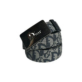 Monogram logo leather belt