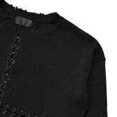 Pierced glitter ribbed sweater