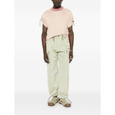 Ribbed neck cinch adjustable shirt