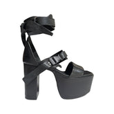 Platform gladiator kiss heel