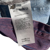 Two tone washed denim