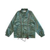 Laced bondage satin bomber