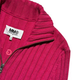 Ribbed stretch zippered sweater